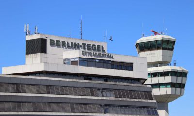 Nahaufnahme des Flughafengebäudes vom Flughafen Tegel